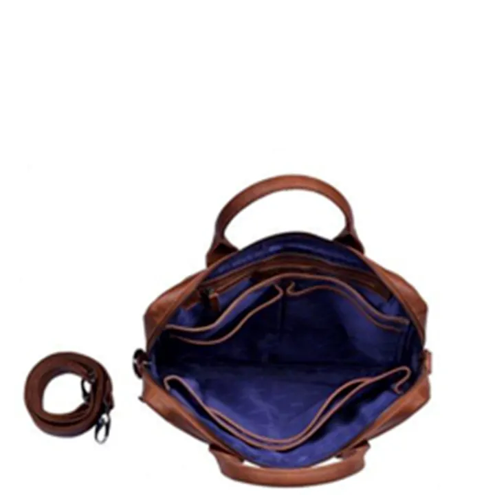Herentassen|14 Inch Laptoptassen>DSTRCT Limited Single Zip 14'' Laptoptas cognac