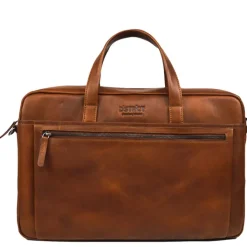 Aktetassen|Herentassen>DSTRCT Premium Collection Laptopbag 15,6" cognac