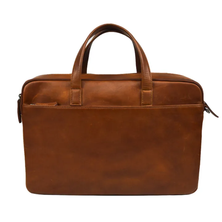 Aktetassen|Herentassen>DSTRCT Premium Collection Laptopbag 15,6" cognac