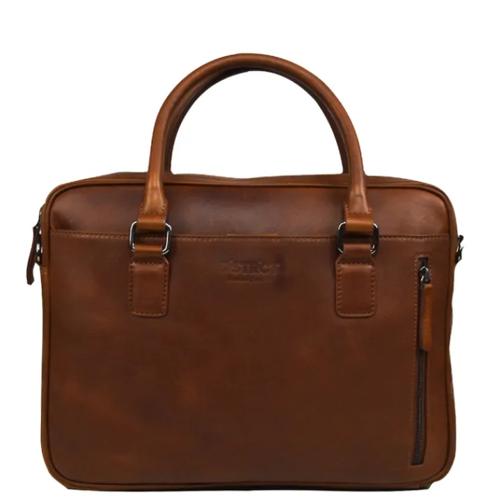 Herentassen|14 Inch Laptoptassen>DSTRCT Premium Collection Laptopbag 14" cognac