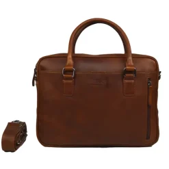 Herentassen|14 Inch Laptoptassen>DSTRCT Premium Collection Laptopbag 14" cognac