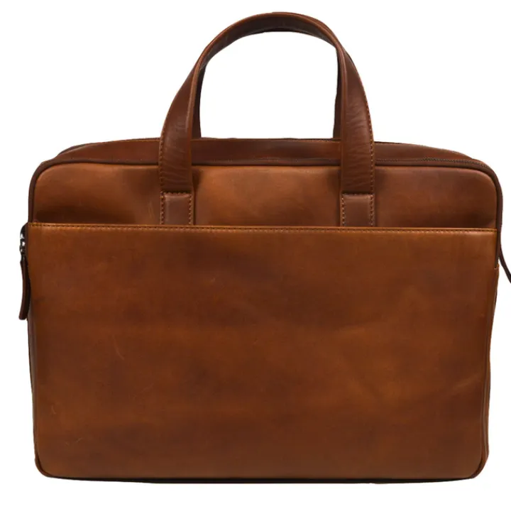 Shoppers|Schoudertassen>DSTRCT Premium Collection Laptopbag 17" cognac