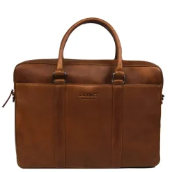 Telefoontasjes|Schoudertassen>DSTRCT Premium Collection Laptopbag 15,6" cognac