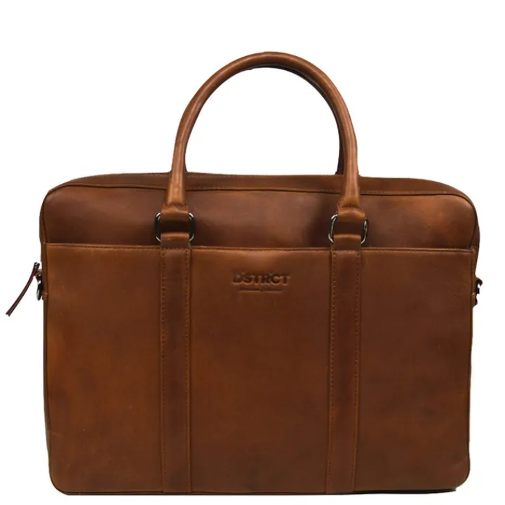 Telefoontasjes|Schoudertassen>DSTRCT Premium Collection Laptopbag 15,6" cognac