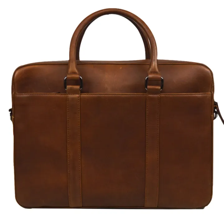 Telefoontasjes|Schoudertassen>DSTRCT Premium Collection Laptopbag 15,6" cognac