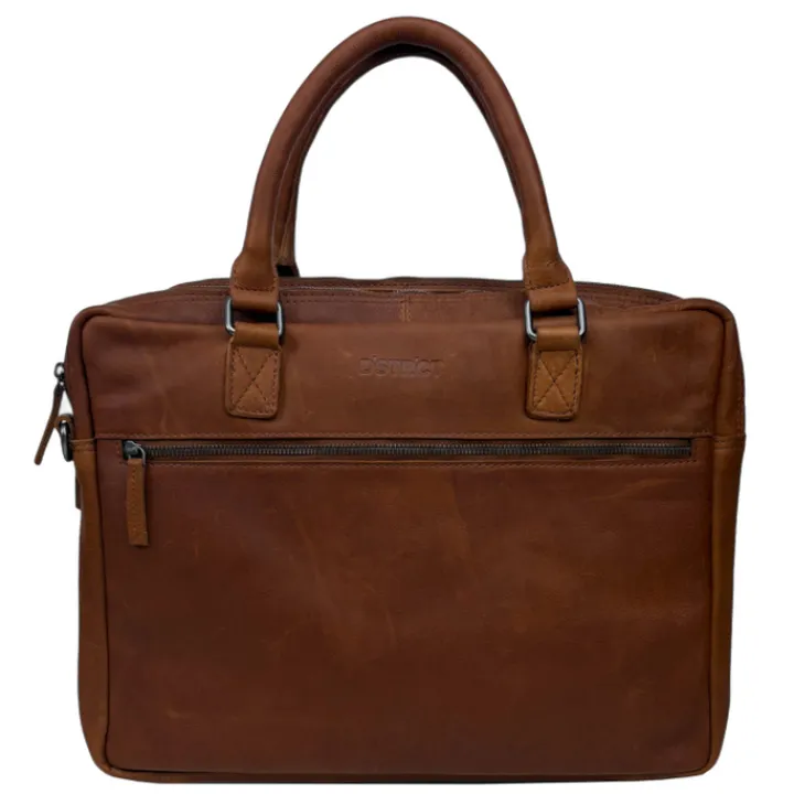 Herentassen|15.6 Inch Laptoptassen>DSTRCT Preston Park Laptop Workingbag 15.6" cognac
