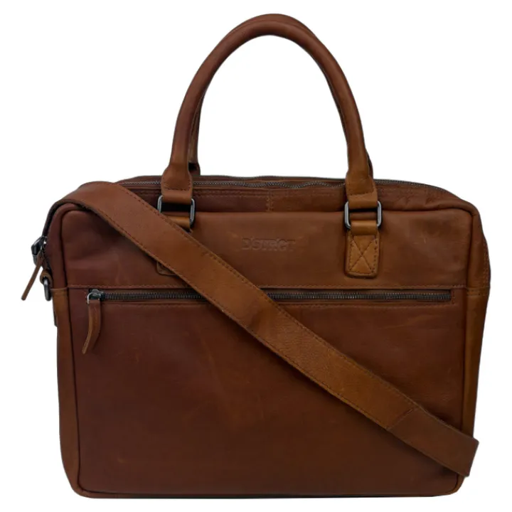 Herentassen|15.6 Inch Laptoptassen>DSTRCT Preston Park Laptop Workingbag 15.6" cognac