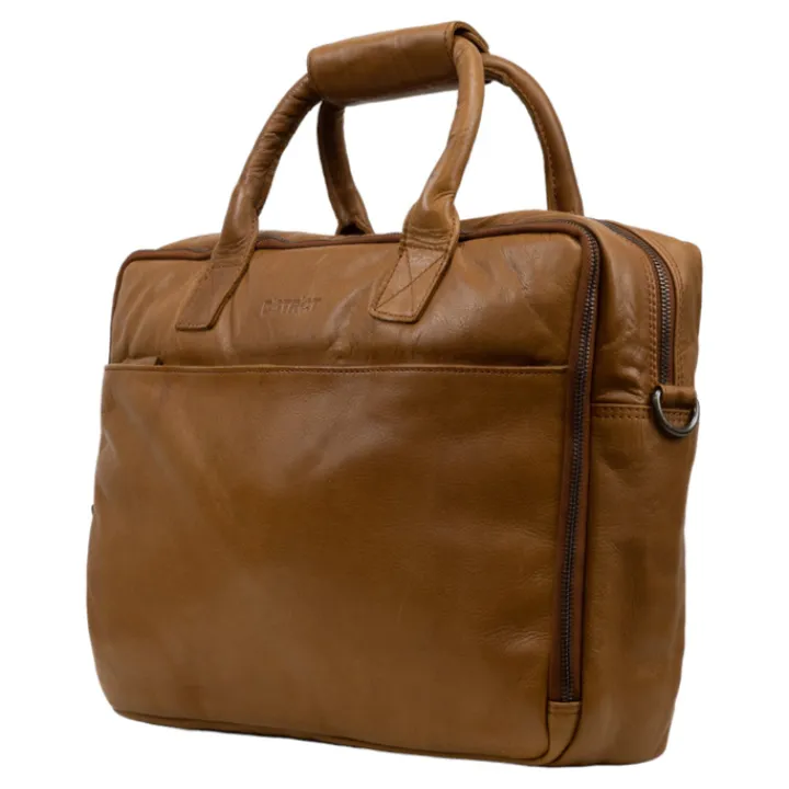 Herentassen|17 Inch Laptoptassen>DSTRCT State Street Workingbag 17" cognac