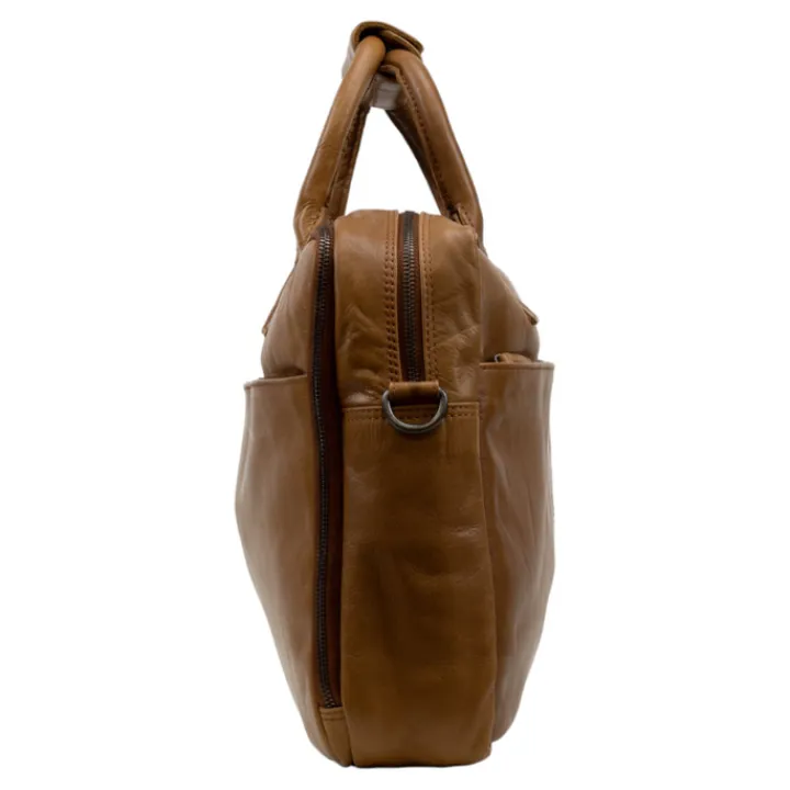 Herentassen|17 Inch Laptoptassen>DSTRCT State Street Workingbag 17" cognac