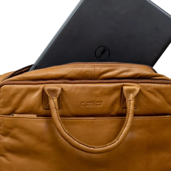 Herentassen|17 Inch Laptoptassen>DSTRCT State Street Workingbag 17" cognac