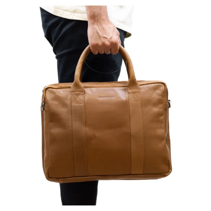 Herentassen|15.6 Inch Laptoptassen>DSTRCT State Street Workingbag 15.6" cognac