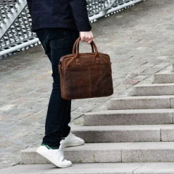 Herentassen|Laptop Schoudertassen>DSTRCT Wall Street Laptopbag 14" black