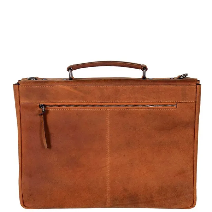 Herentassen|15 Inch Laptoptassen>DSTRCT Wall Street Workingbag 15" cognac
