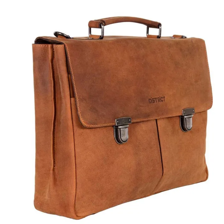 Herentassen|15 Inch Laptoptassen>DSTRCT Wall Street Workingbag 15" cognac