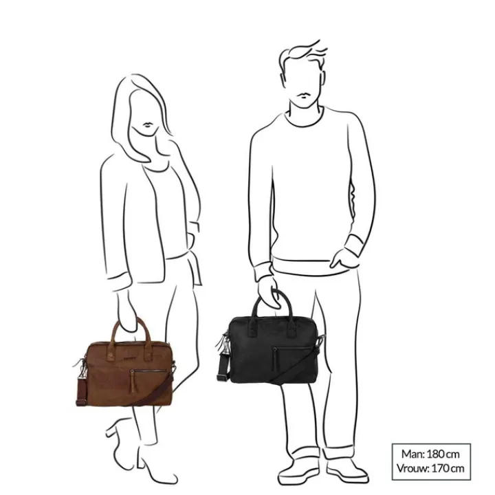 Herentassen|14 Inch Laptoptassen>DSTRCT Wall Street Workingbag 14" brown