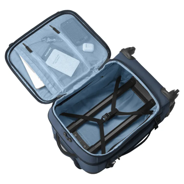 Transavia Trolleys|Klm Trolleys>Eagle Creek Gear Warrior XE 4 Wheeled Carry On blue jay