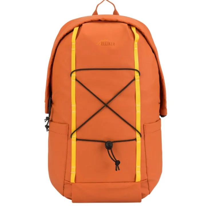 Wandelrugzakken|15 Inch Laptoptassen>Elliker Kiln Hooded Zip Top Backpack 22L orange