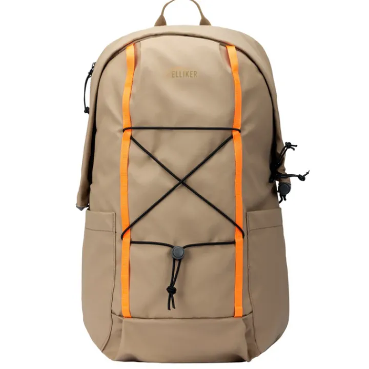 Wandelrugzakken|15 Inch Laptoptassen>Elliker Kiln Hooded Zip Top Backpack 22L sand