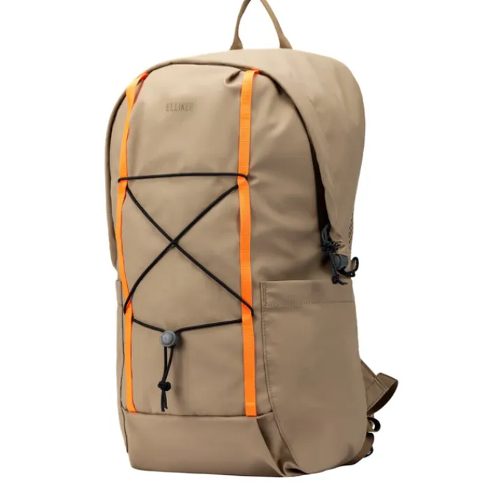 Wandelrugzakken|15 Inch Laptoptassen>Elliker Kiln Hooded Zip Top Backpack 22L sand