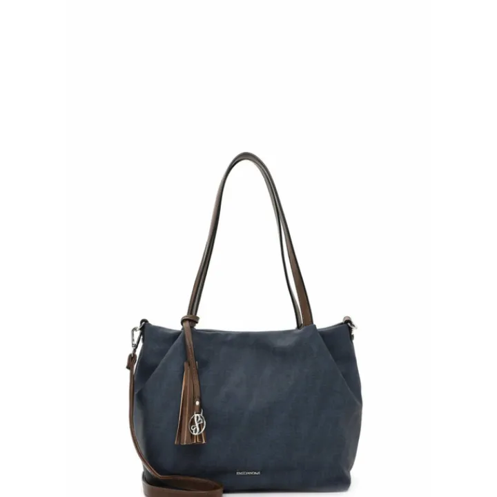 Shoppers|Schoudertassen>Emily & Noah Elke Cityshopper M blue/taupe