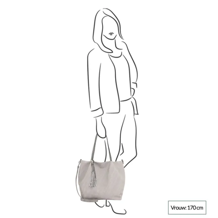 Shoppers|Damestassen>Emily & Noah Elke Cityshopper L light grey