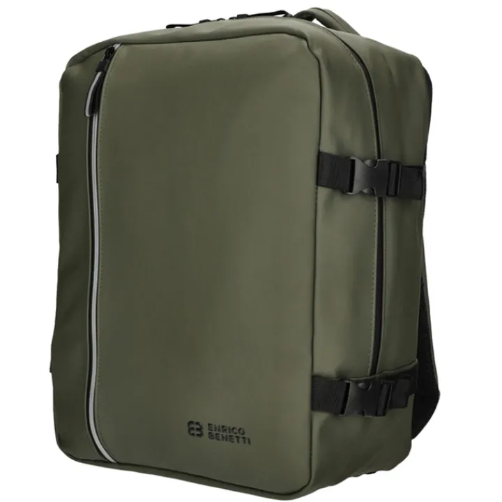 Kleine Reistassen|Handbagage Reistassen>Enrico Benetti Bergen Waterproof Cabin Backpack 15" olive