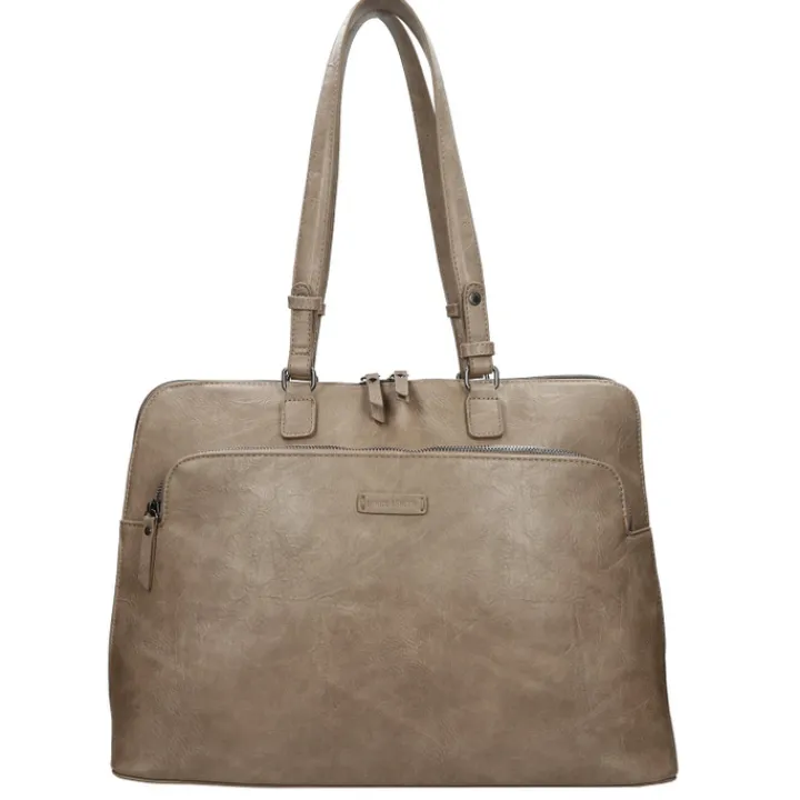15 Inch Laptoptassen|Laptop Schoudertassen>Enrico Benetti Caen Laptop Bag 15" light taupe