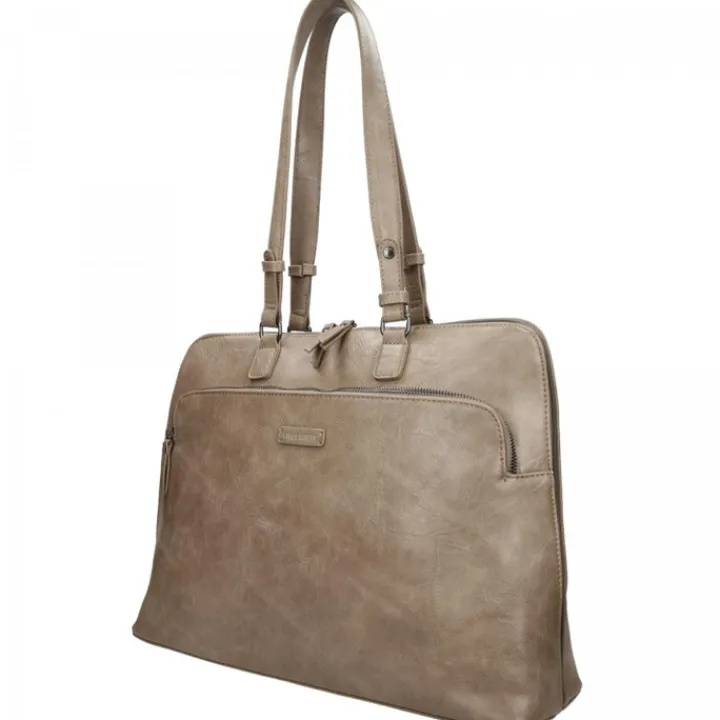 15 Inch Laptoptassen|Laptop Schoudertassen>Enrico Benetti Caen Laptop Bag 15" light taupe
