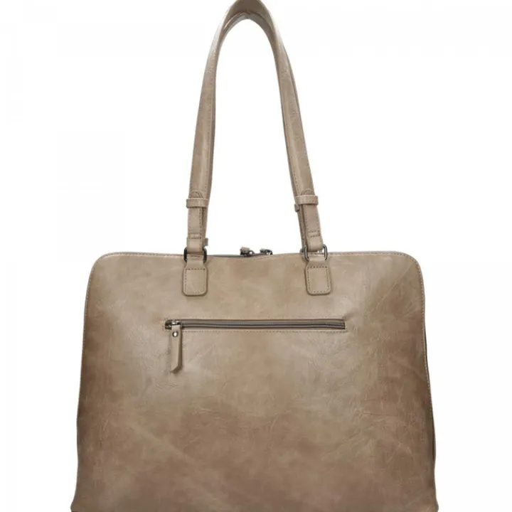 15 Inch Laptoptassen|Laptop Schoudertassen>Enrico Benetti Caen Laptop Bag 15" light taupe
