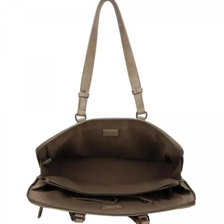 15 Inch Laptoptassen|Laptop Schoudertassen>Enrico Benetti Caen Laptop Bag 15" light taupe