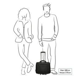 Handbagage Trolleys|Laptop Trolleys>Enrico Benetti Cornell 27L Laptop Trolley 17'' zwart