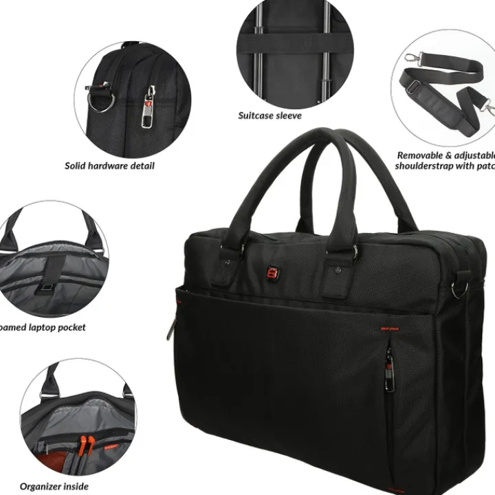 Herentassen|17 Inch Laptoptassen>Enrico Benetti Cornell Laptop Bag 17'' champagne
