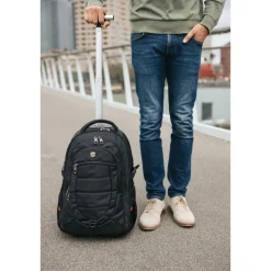 Grote Rugzakken|17 Inch Laptoptassen>Enrico Benetti Cornell Trolley Backpack champagne