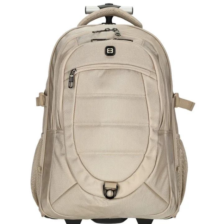 Grote Rugzakken|17 Inch Laptoptassen>Enrico Benetti Cornell Trolley Backpack champagne