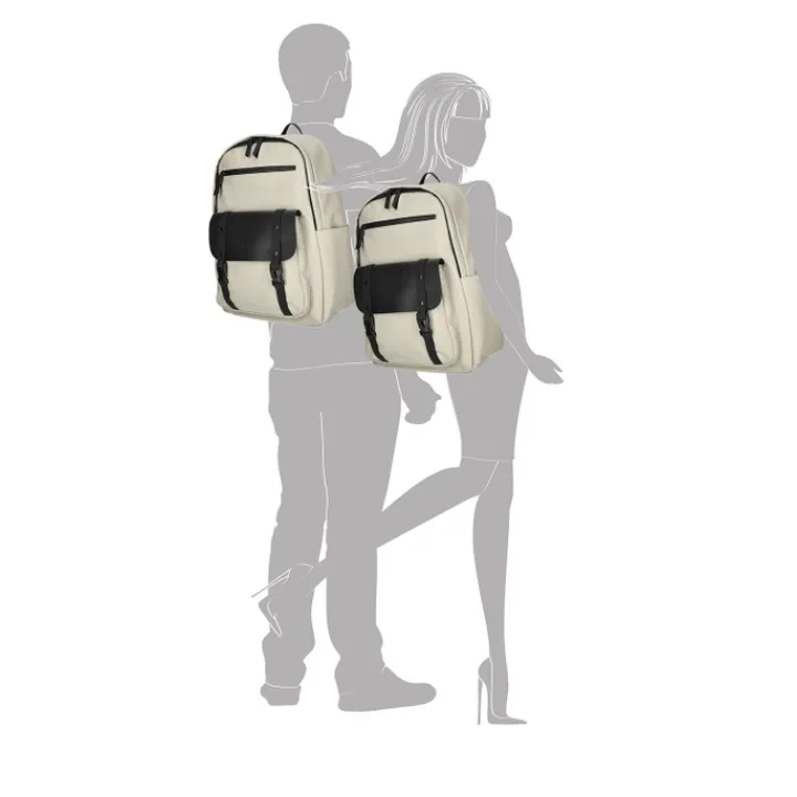 Kleine Rugzakken|Schoolrugzak>Enrico Benetti Glasgow Laptop Backpack 15" light taupe