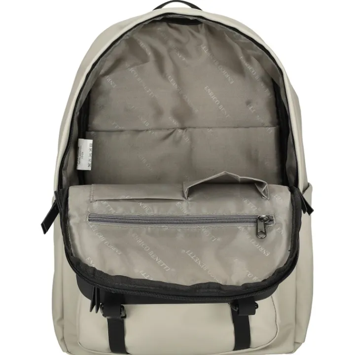 Kleine Rugzakken|Schoolrugzak>Enrico Benetti Glasgow Laptop Backpack 15" light taupe