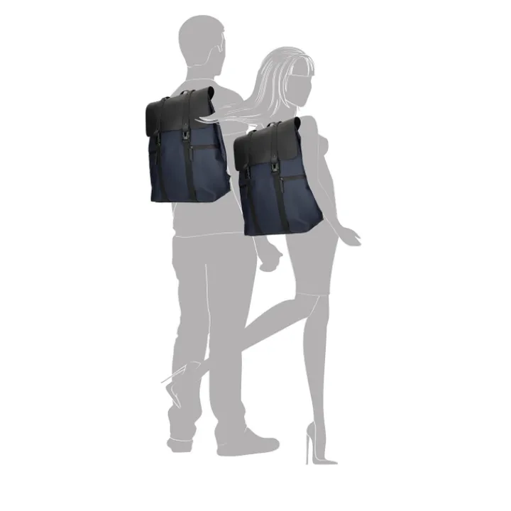 Kleine Rugzakken|Schoolrugzak>Enrico Benetti Glasgow Laptop Backpack 17" navy