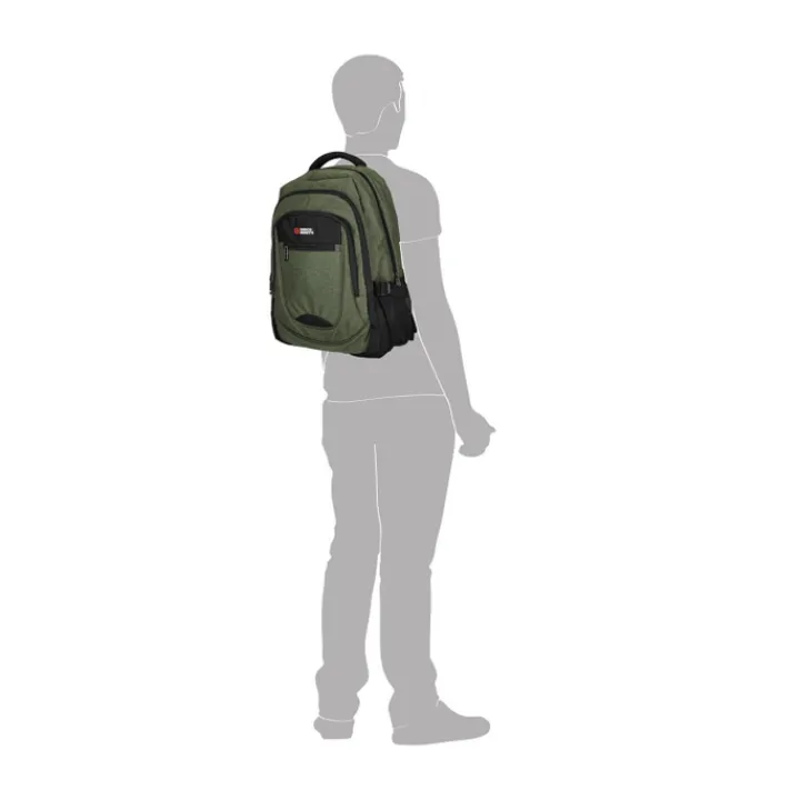 Heren Rugzakken|Dames Rugzakken>Enrico Benetti Hamburg 17" Laptop Backpack olijfgroen