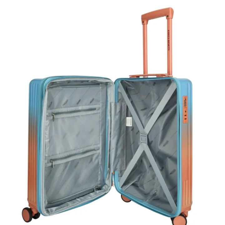 Transavia Trolleys|Handbagage Trolleys>Enrico Benetti Havana Cabin Trolley 55 Expandable salmon