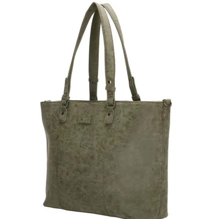 15 Inch Laptoptassen|Laptop Schoudertassen>Enrico Benetti Kate 15'' Laptop Shoulderbag olijfgroen