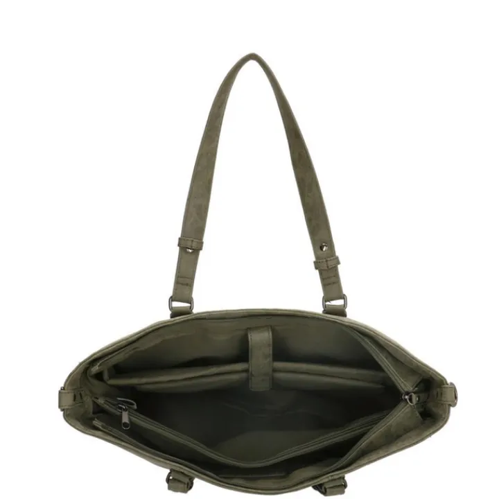 15 Inch Laptoptassen|Laptop Schoudertassen>Enrico Benetti Kate 15'' Laptop Shoulderbag olijfgroen