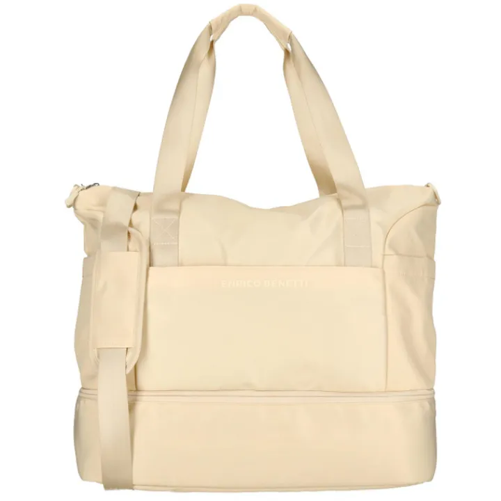 Handbagage Reistassen|Dames Reistassen>Enrico Benetti Lakers Sport / Travel Bag 47L off white