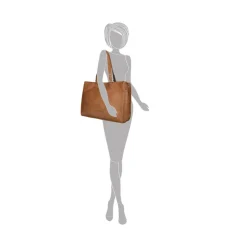 Shoppers|Schoudertassen>Enrico Benetti Lily Handbag 15" cognac