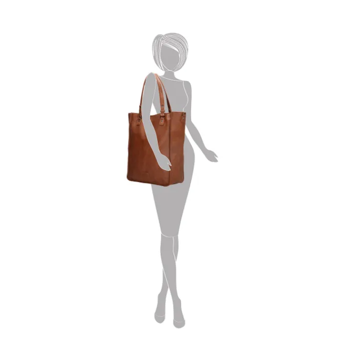 Schoudertassen|Damestassen>Enrico Benetti Lily Shopper 15" cognac