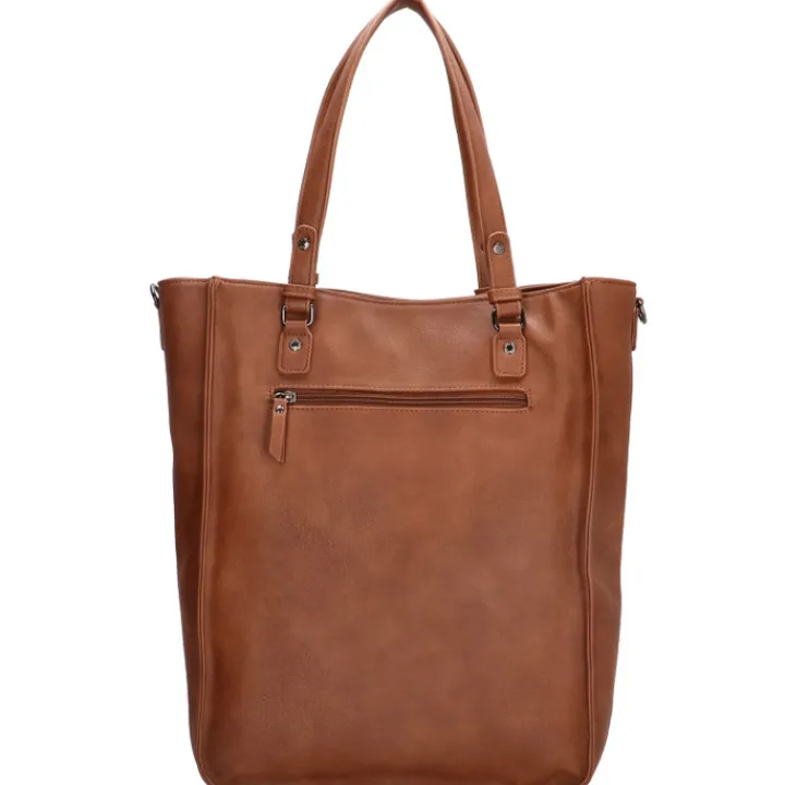 Schoudertassen|Damestassen>Enrico Benetti Lily Shopper 15" cognac