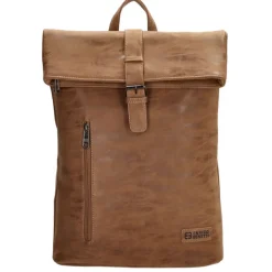 Kleine Rugzakken|Heren Rugzakken>Enrico Benetti Rotterdam Laptop Backpack 15" camel