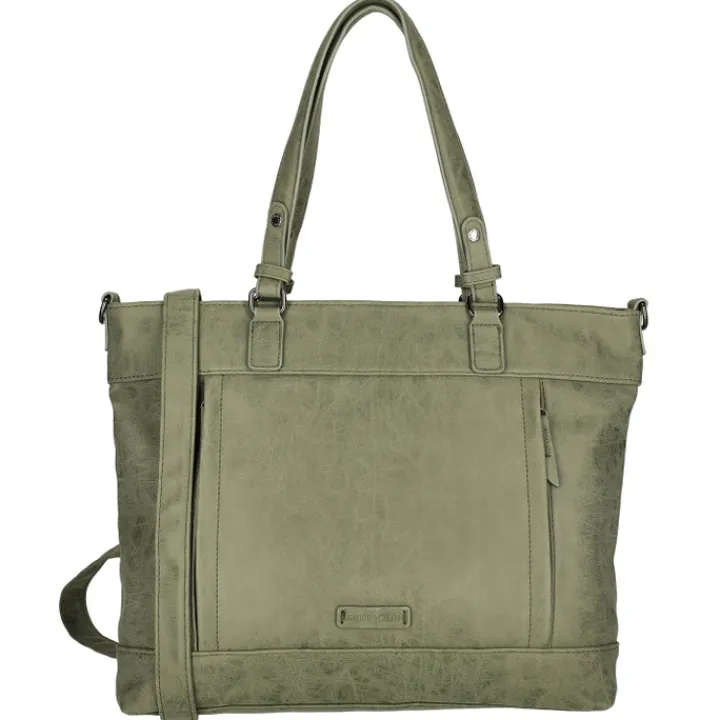 15 Inch Laptoptassen|Laptop Schoudertassen>Enrico Benetti Ruby Shopper 15" olive