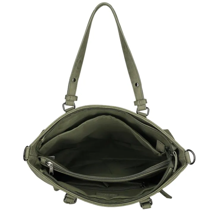 15 Inch Laptoptassen|Laptop Schoudertassen>Enrico Benetti Ruby Shopper 15" olive