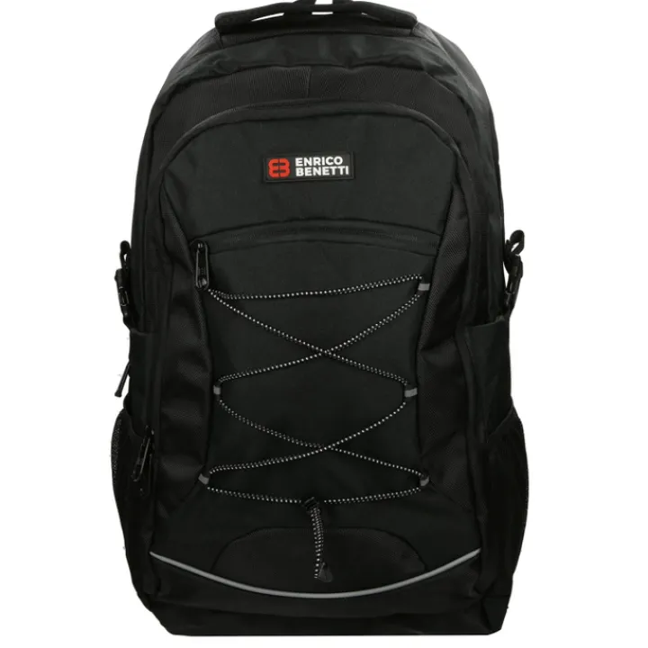 Heren Rugzakken|Dames Rugzakken>Enrico Benetti Yellow Stone 17'' Laptop Rugzak zwart