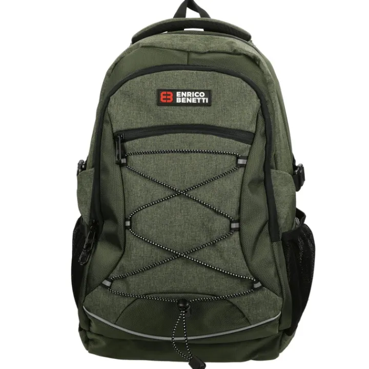 Kleine Rugzakken|Schoolrugzak>Enrico Benetti Yellow Stone 13'' Laptop Rugzak olijf